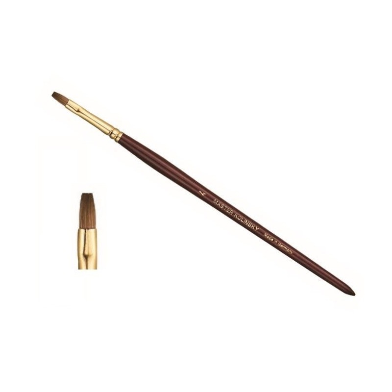 Pinceau Gel Deluxe Small Flat Kolinsky #4 - Accent Expression